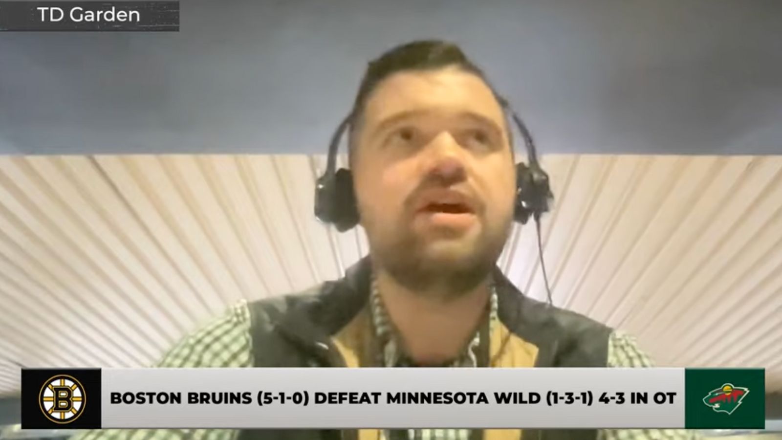 Video Conor Ryan Reacts To Bruins Ot Win Over Wild